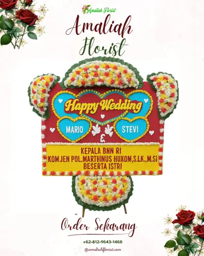 Karangan Papan Bunga Pernikahan di Harris Hotel & Convention Festival Citylink